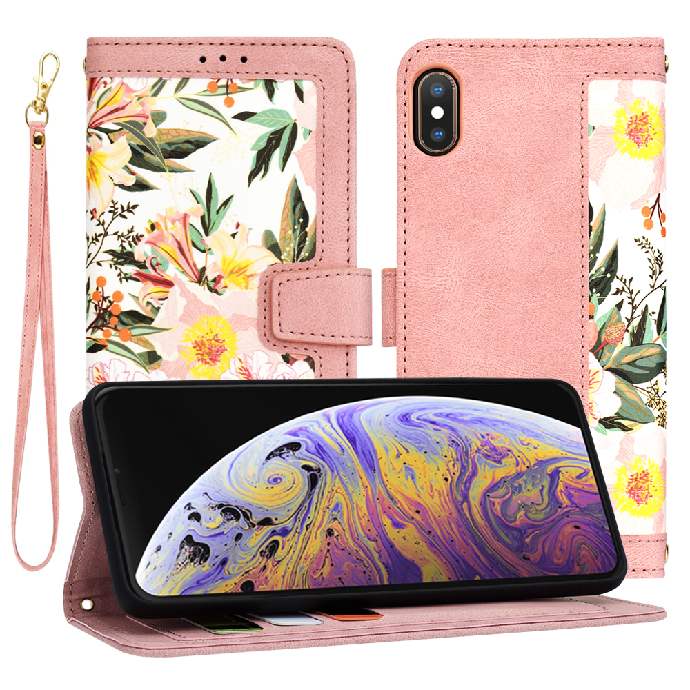 Levně Techsuit FlipCraft iPhone XS Max Sladká růžová