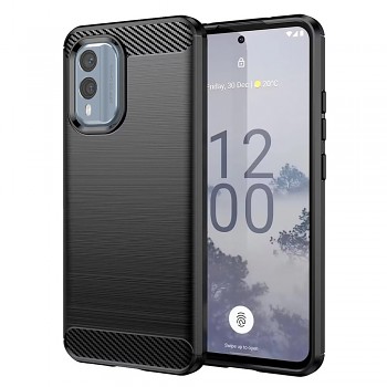 Techsuit Karbon Silikon Kryt Nokia X30 Černý