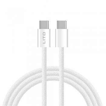 Lito Kabel LD04CC Type-C to Type-C PD60W 2m Bílý