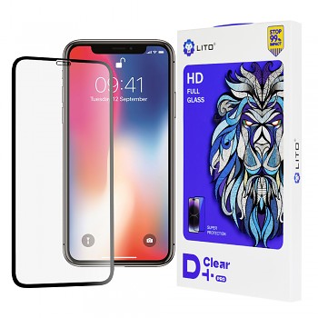 Lito D+ Pro Průhledný iPhone X iPhone XS iPhone 11 Pro Černý