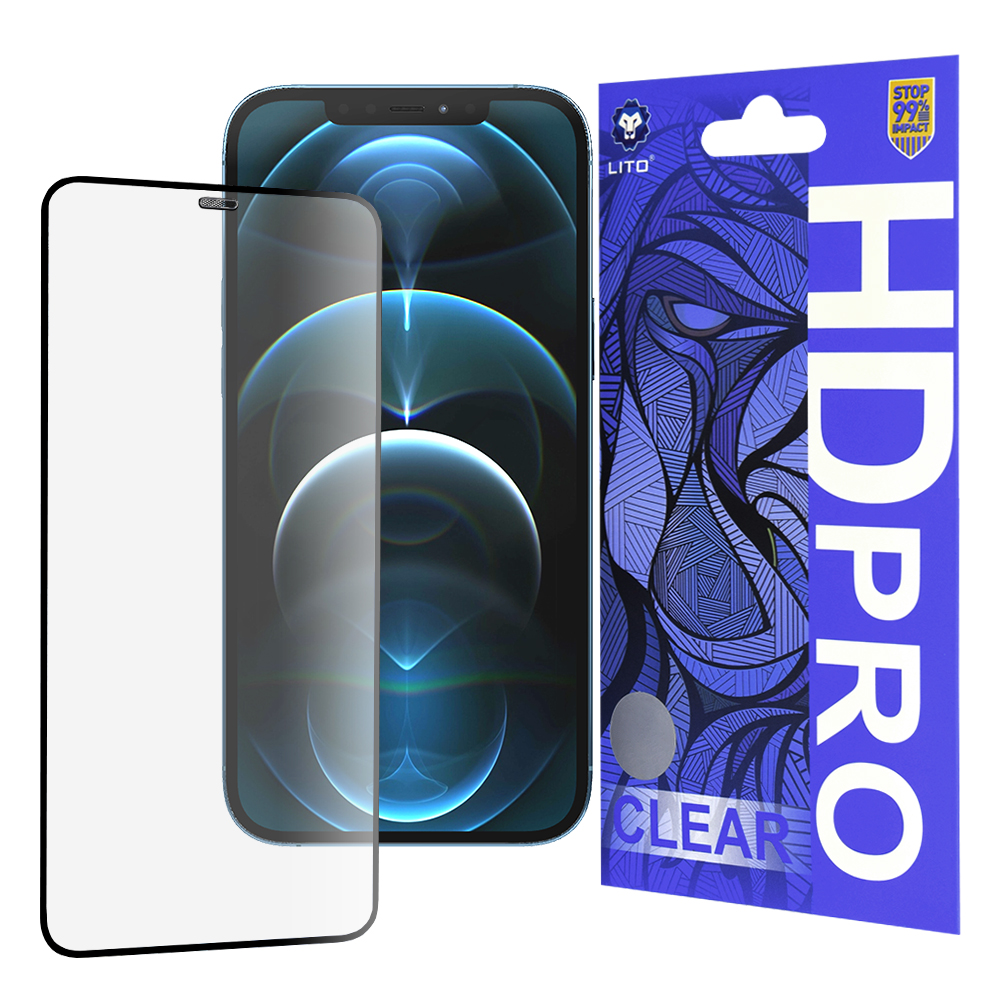 Lito HD Pro Clear iPhone 12 Pro Max Černá