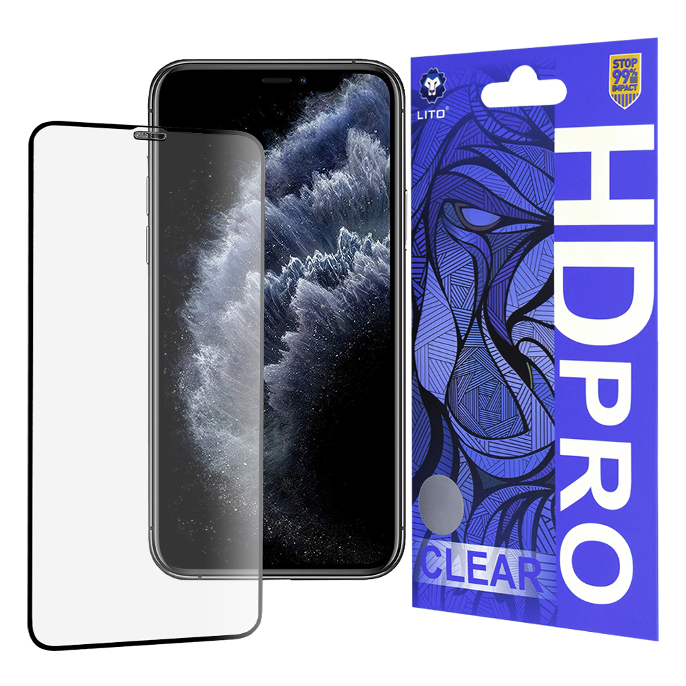 Levně Lito HD Pro Čiré iPhone XS Max iPhone 11 Pro Max Černé
