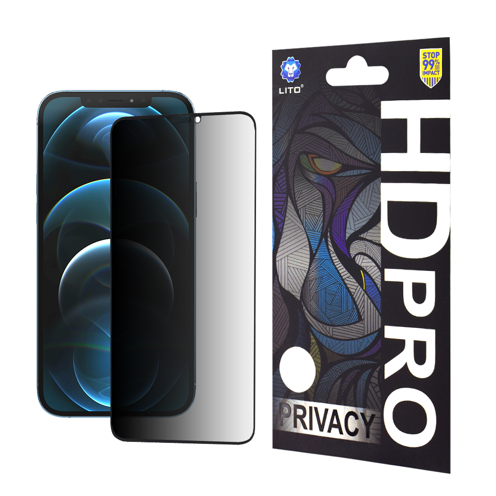 Levně Lito HD Pro Privacy iPhone 12 Pro Max Černá