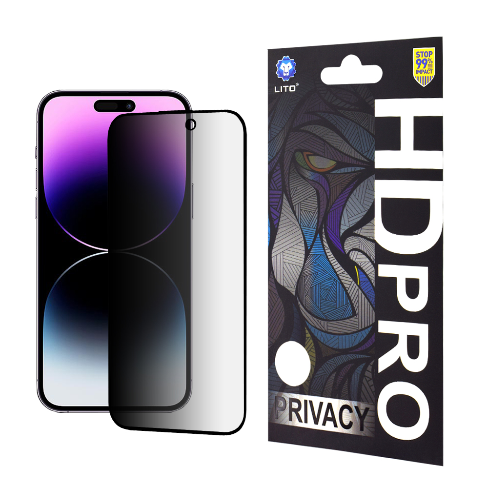 Levně Lito HD Pro Soukromí iPhone 14 Pro Max Černá