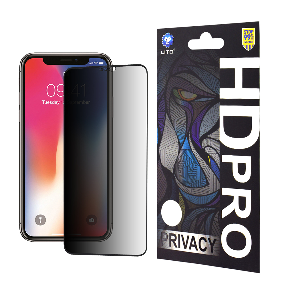 Levně Lito HD Pro Soukromí iPhone X iPhone XS iPhone 11 Pro Černá