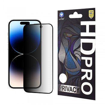 Lito HD Pro Privacy iPhone 14 Pro Černá