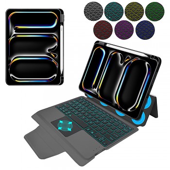 Techsuit KeyTab Pro RGB klávesnice iPad Pro 11 2024 2025 Černá