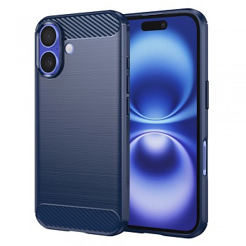 Techsuit Karbon Silikon iPhone 16 Modrý
