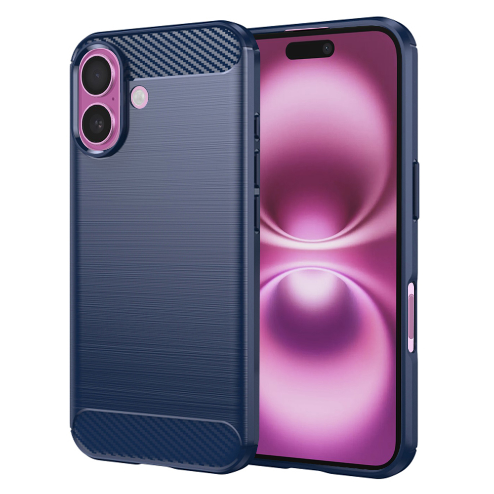 Levně Techsuit Karbon Silikon iPhone 16 Plus Modrý