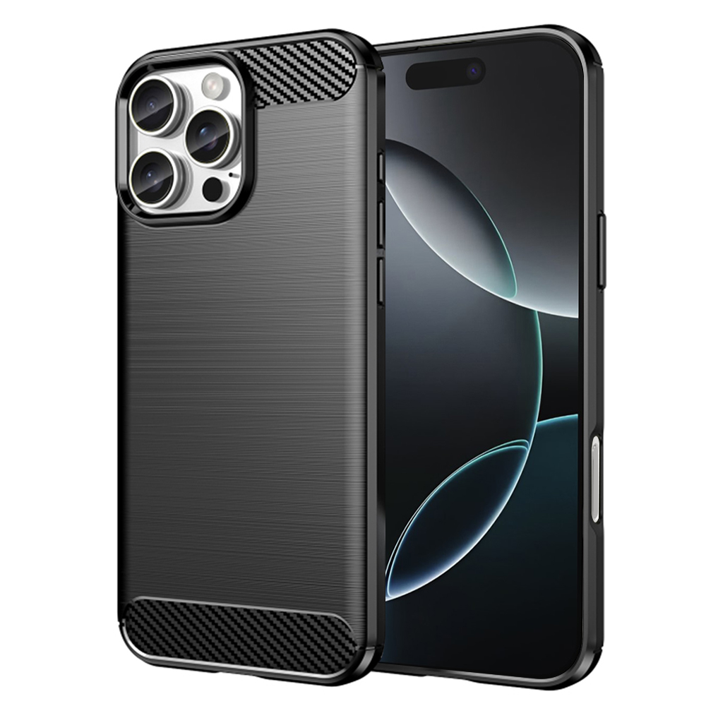 Levně Techsuit Karbon Silikon iPhone 16 Pro Černá