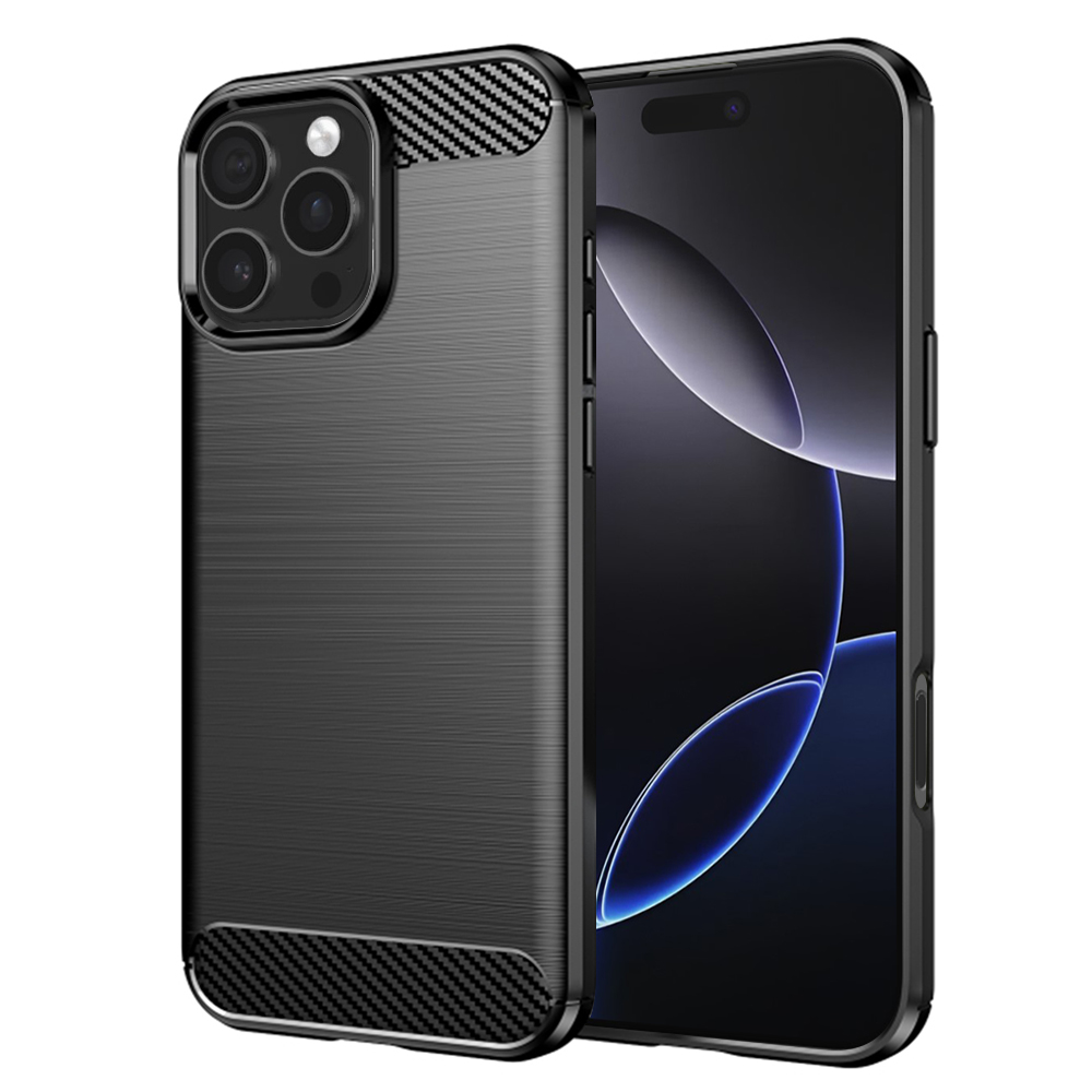 Levně Techsuit Karbon Silikon iPhone 16 Pro Max Černý