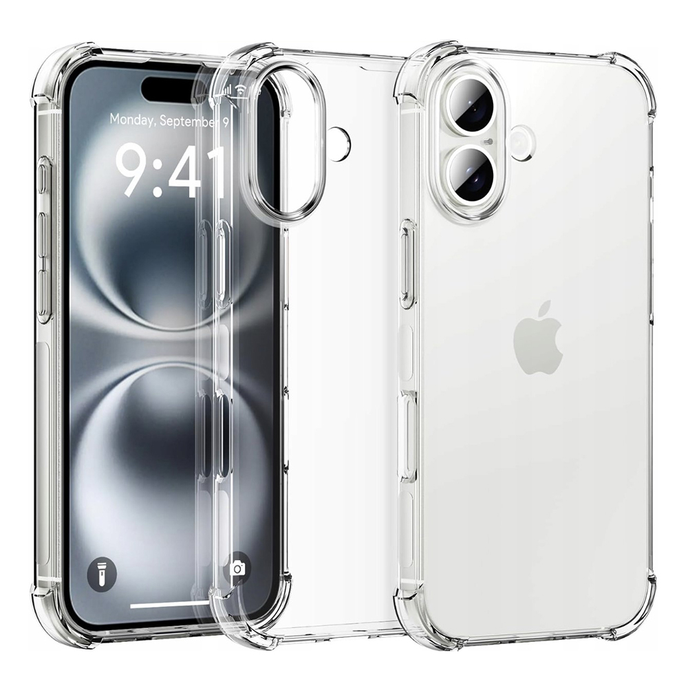 Levně Techsuit Nárazuvzdorný silikonový kryt iPhone 16 Plus Čirý