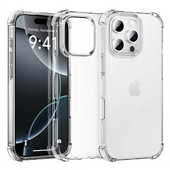 Techsuit Nárazuvzdorný Průhledný Silikon Velký Objektiv iPhone 16 Pro Max Clear