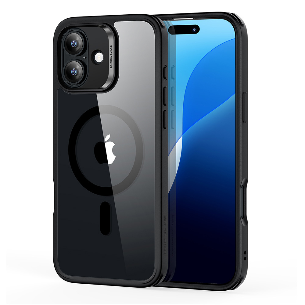 ESR Klasický Hybridní HaloLock iPhone 16 Plus Průhledná Černá