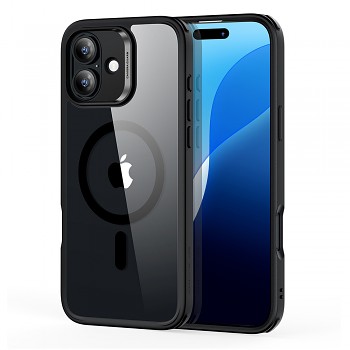 ESR Klasický Hybridní HaloLock iPhone 16 Plus Průhledná Černá