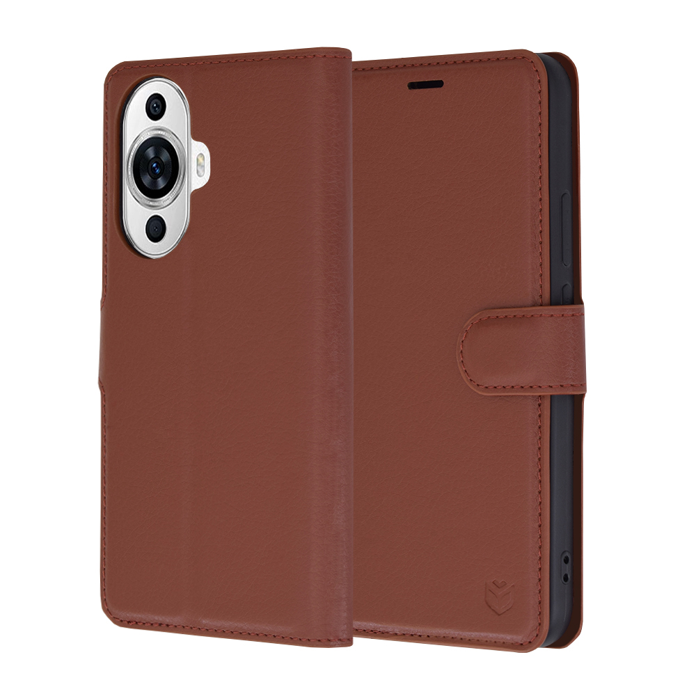 Levně Techsuit Kožené pouzdro Huawei nova 11 nova 12s Hnědá