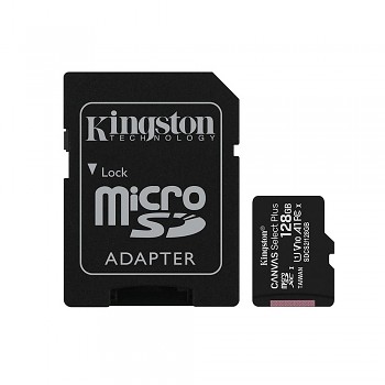 Kingston Paměťová karta Canvas Select Plus 128GB MicroSDXC Adaptér Černá