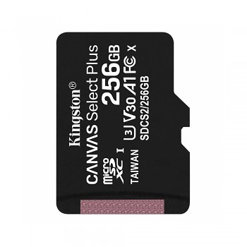 Kingston Paměťová karta Canvas Select Plus 256GB MicroSDXC Class 10 Černá