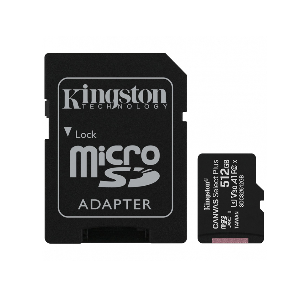 Kingston Paměťová karta Canvas Select Plus 512GB MicroSDXC Černá