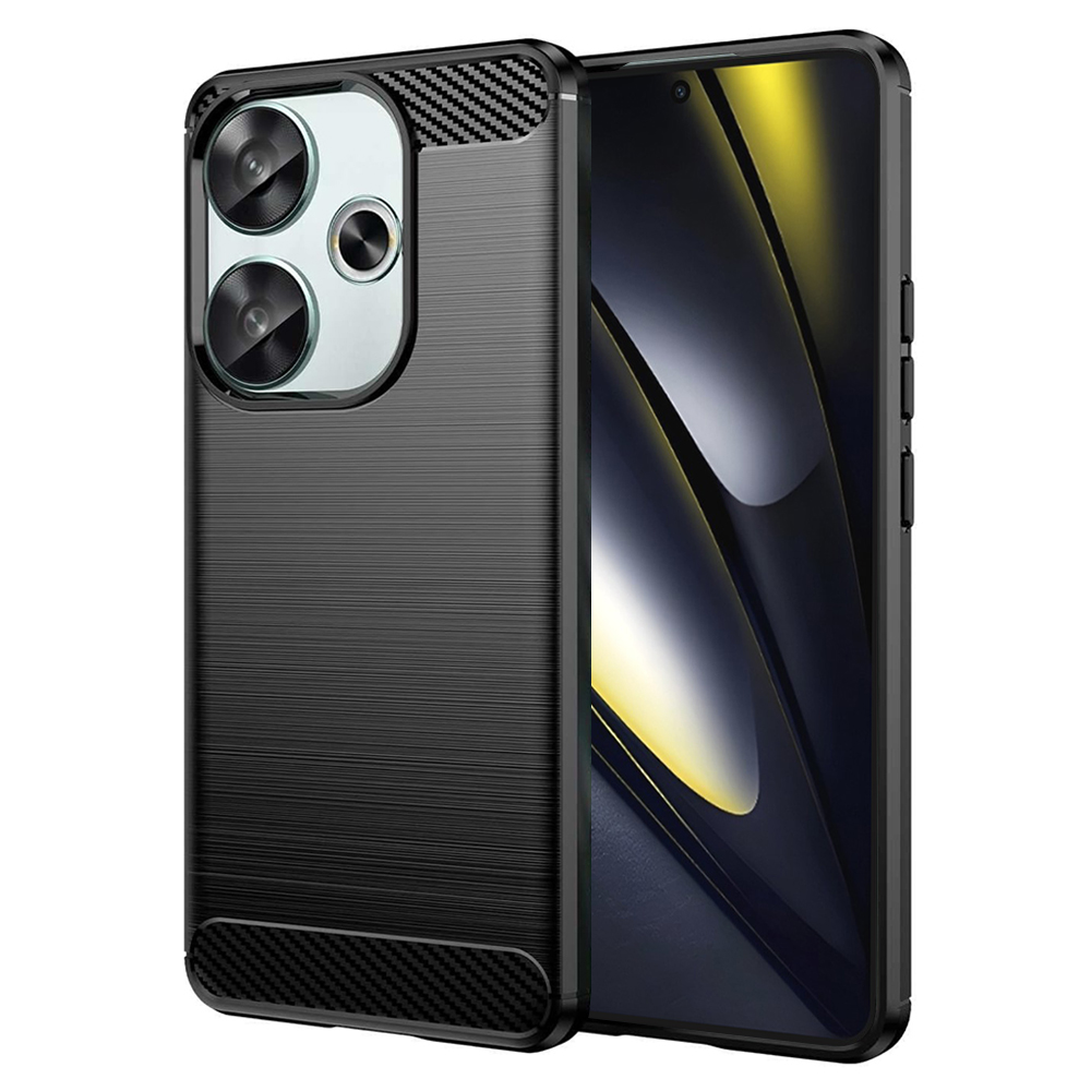 Levně Techsuit Karbon Silikon Xiaomi Poco F6 Černý