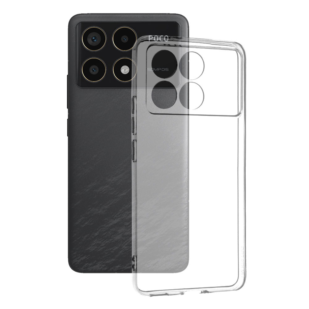 Levně Techsuit Silikonové pouzdro Xiaomi Poco F6 Pro Průhledné