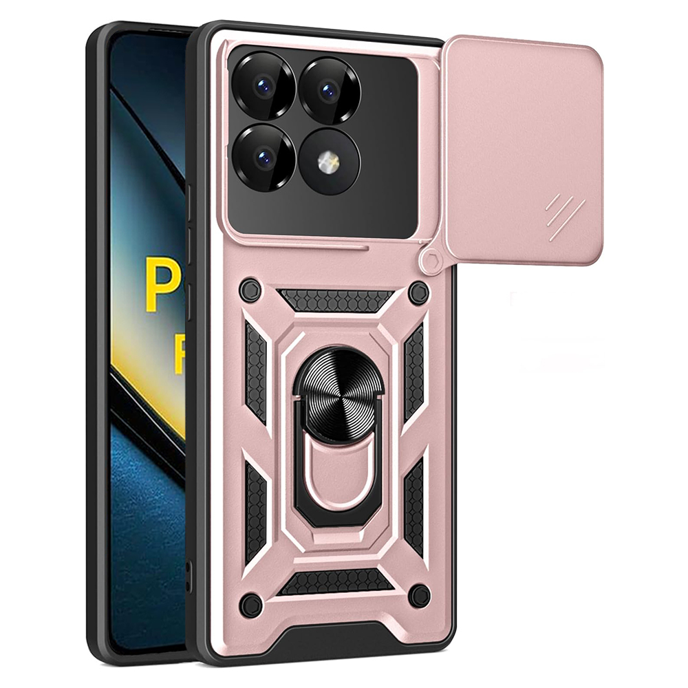 Levně Techsuit CamShield řada Xiaomi Poco F6 Pro Růžové zlato