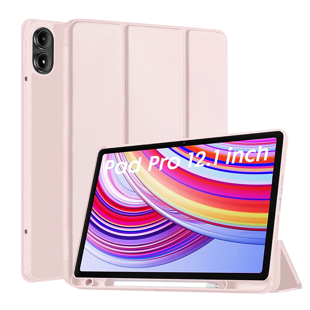 Levně Techsuit Flex Trifold s držákem tužky Redmi Pad Pro Poco Pad Růžová