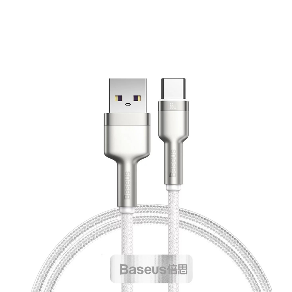 Levně Baseus Cafule Series Metal USB na Type-C 66W 6A 1m Bílý