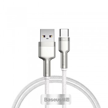 Baseus Cafule Series Metal USB na Type-C 66W 6A 1m Bílý