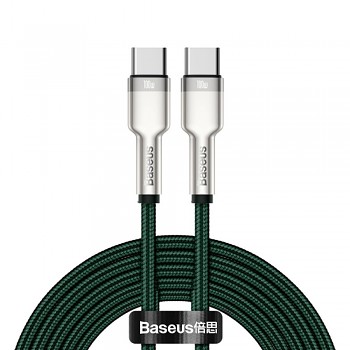 Baseus Datový kabel Cafule Series Metal Type-C 100W 2m Zelený
