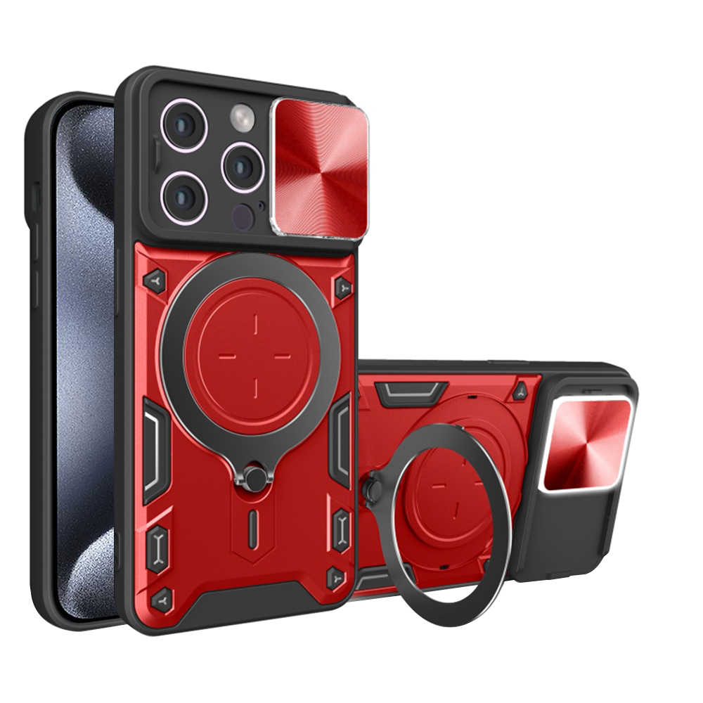 Levně Techsuit CamGuard Pro iPhone 15 Pro Červený