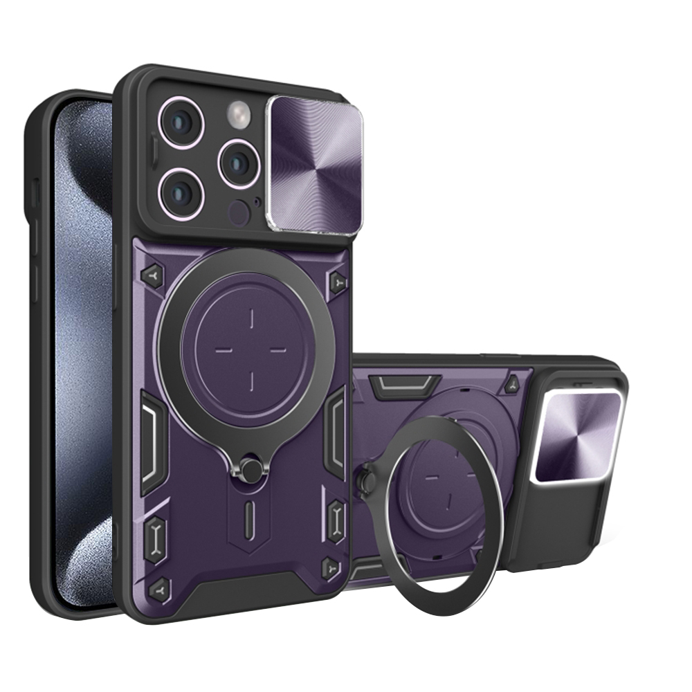Levně Techsuit CamGuard Pro iPhone 15 Pro Fialový