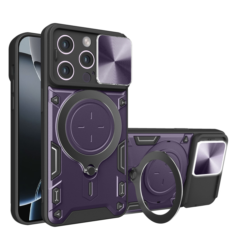 Levně Techsuit CamGuard Pro iPhone 16 Pro fialové pouzdro