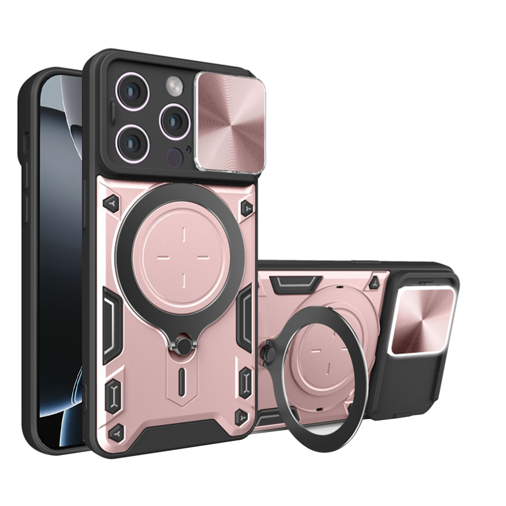 Levně Techsuit CamGuard Pro iPhone 16 Pro Růžové zlato