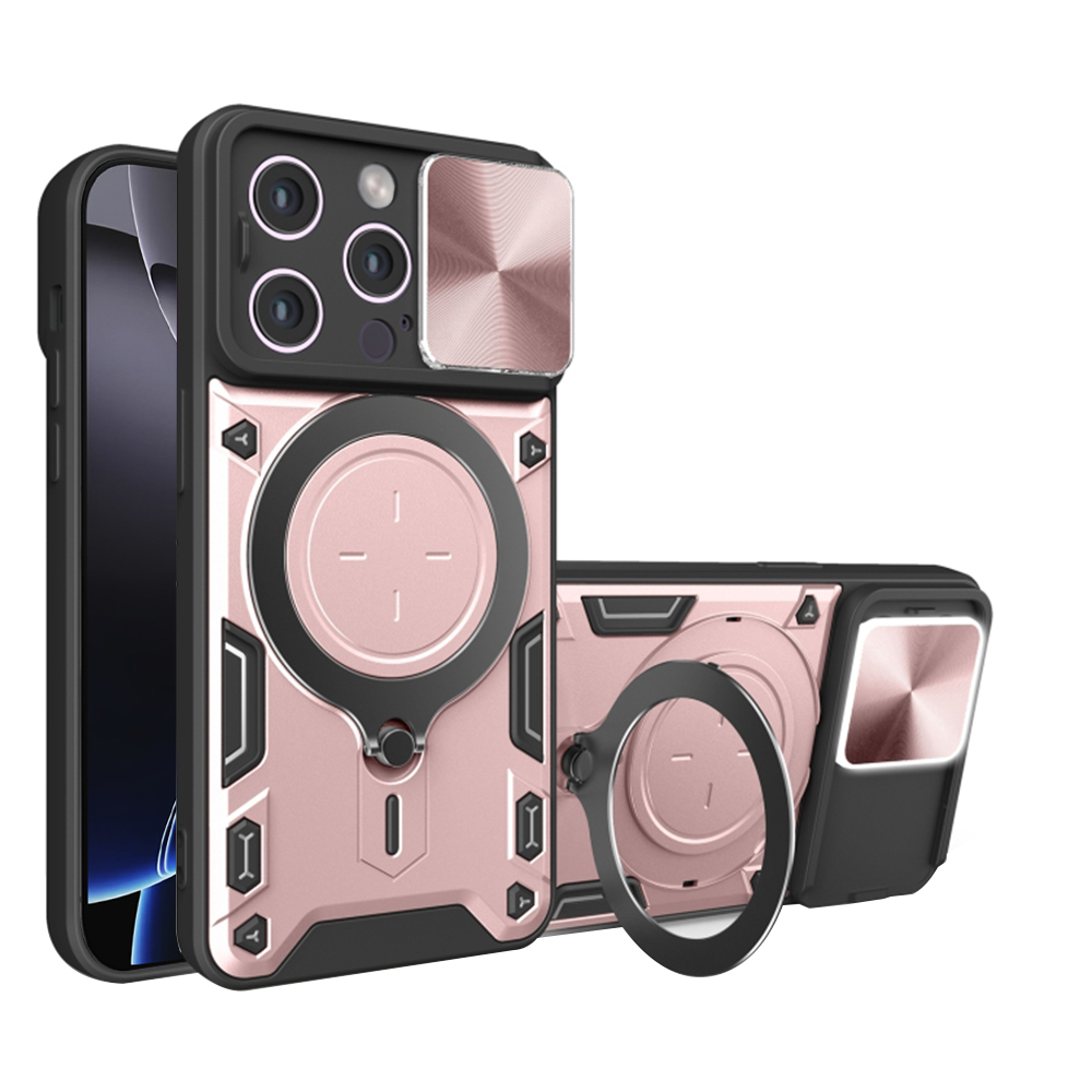 Levně Techsuit CamGuard Pro iPhone 16 Pro Max Růžové zlato