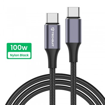 Techsuit PCB018 Type-C na Type-C PD100W 1m černý