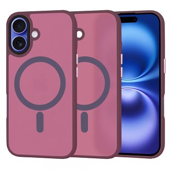 Techsuit HaloFrost MagSafe Series iPhone 16 Bordeaux