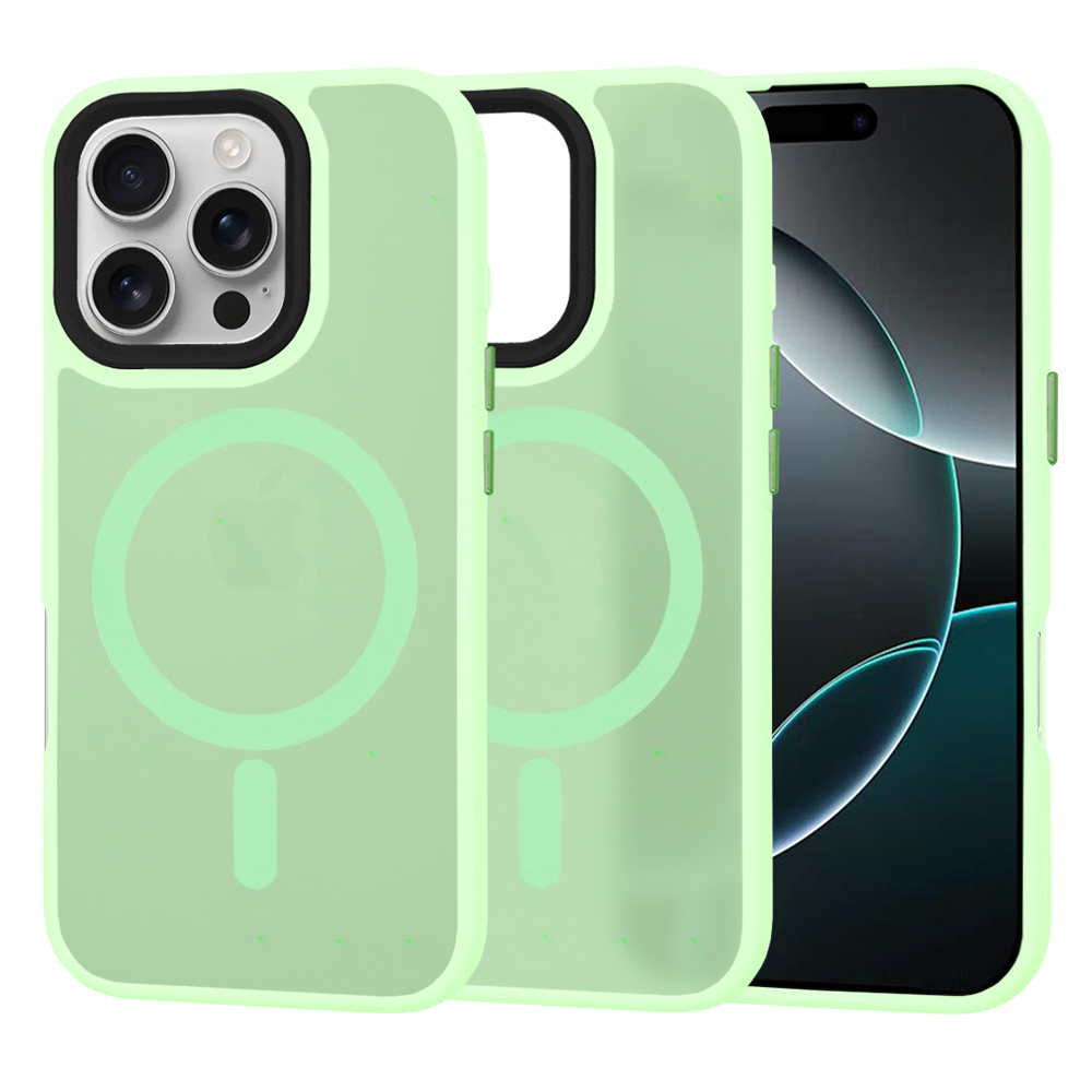 Levně Techsuit HaloFrost MagSafe Series iPhone 16 Pro Světle zelená