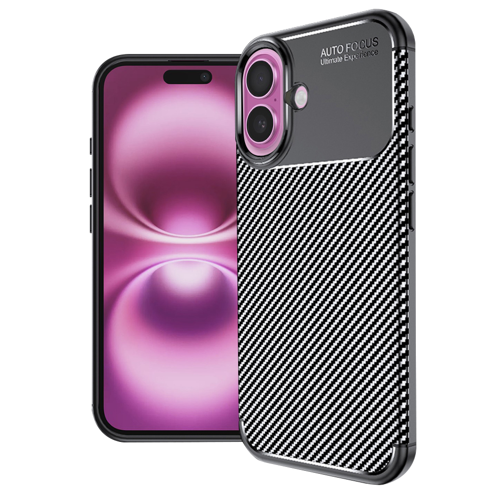 Levně Techsuit CarbonFiber iPhone 16 Plus Černý