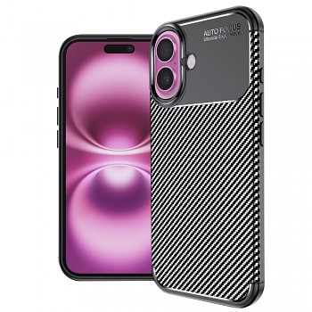 Techsuit CarbonFiber iPhone 16 Plus Černý