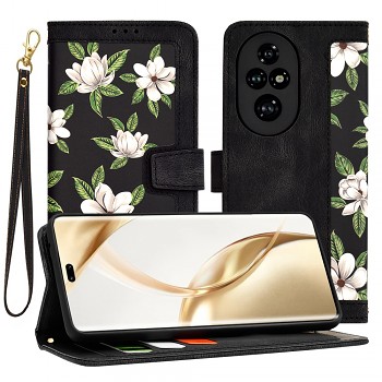 Techsuit Flipové pouzdro Honor 200 Pro Květy úsvitu