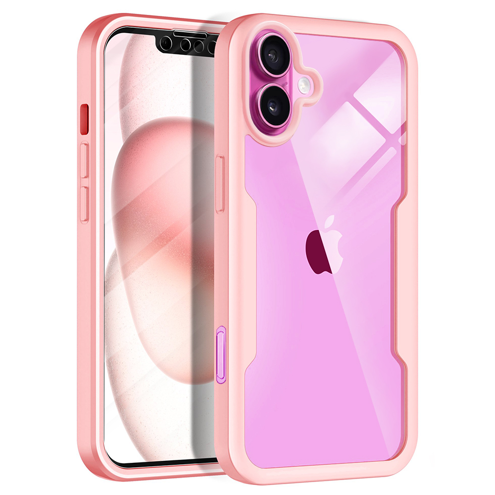 Levně Techsuit ColorVerse 360 Series Ochranné sklo iPhone 16 Plus Růžová