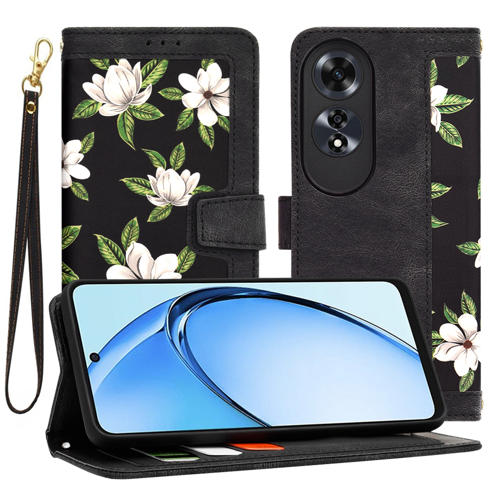 Levně Techsuit Flipové pouzdro Oppo A60 4G Květy úsvitu