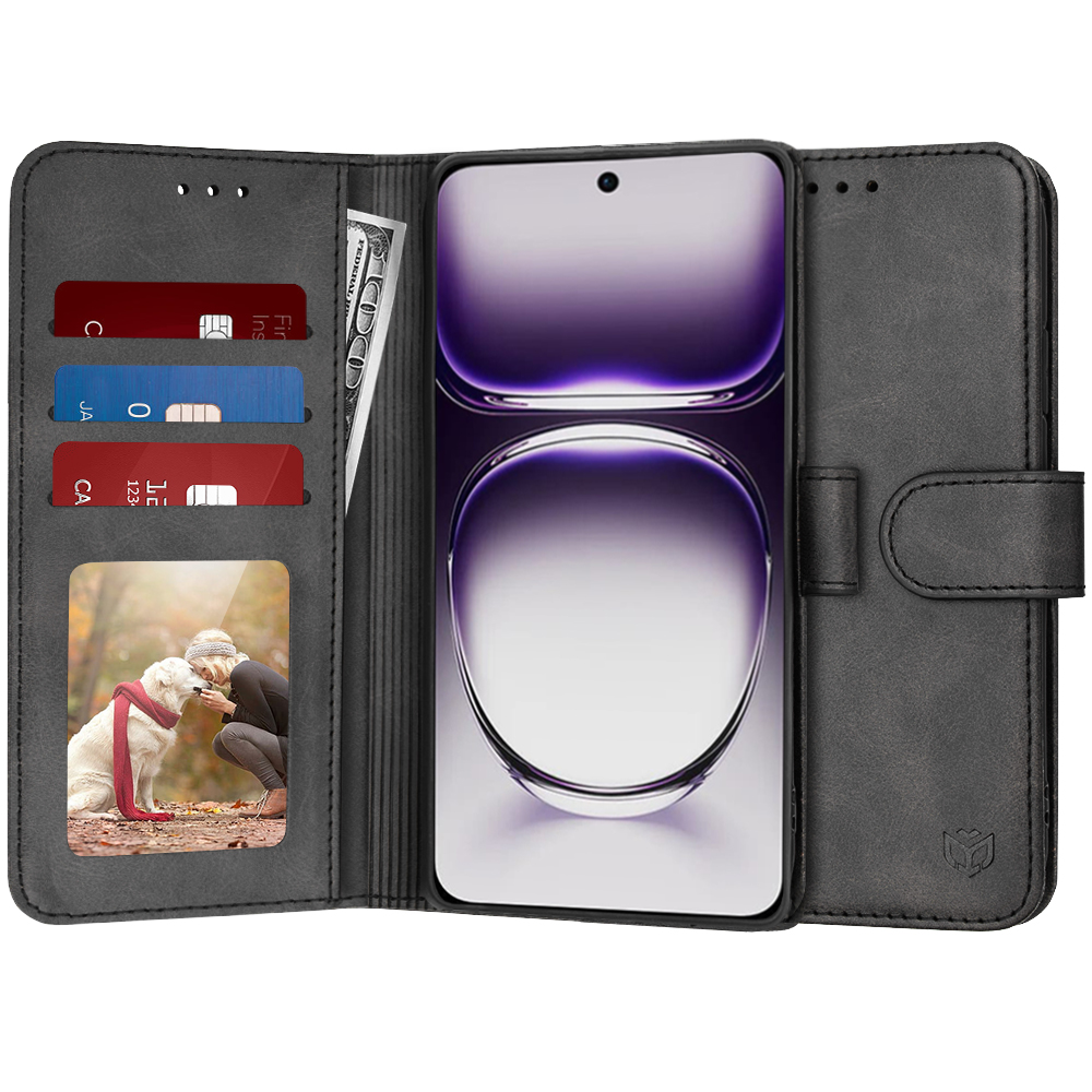 Levně Techsuit Knižkové pouzdro Oppo Reno12 Černá