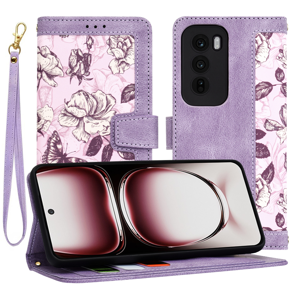 Levně Techsuit FlipCraft kryt Oppo Reno12 Pro Mysterious Purple