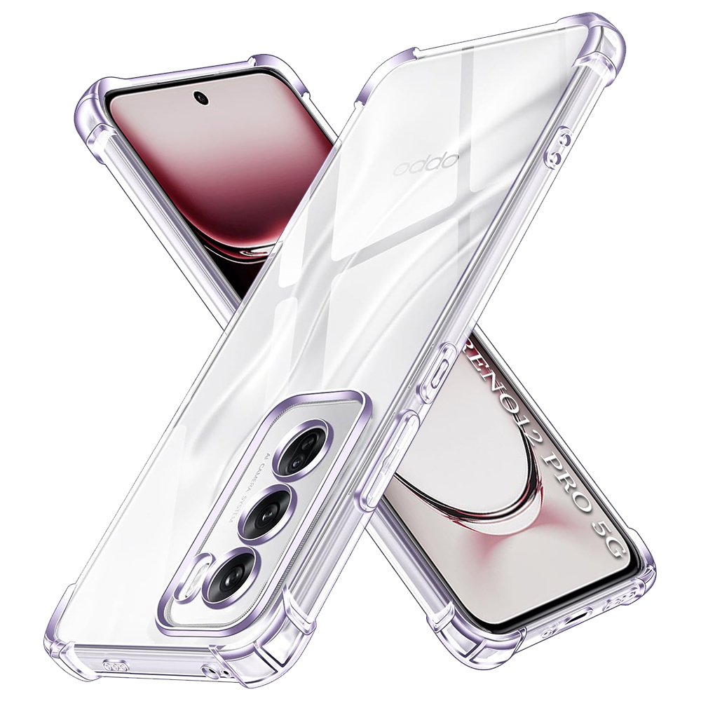 Levně Techsuit Nárazuvzdorný Průhledný silikon Oppo Reno12 Pro Clear