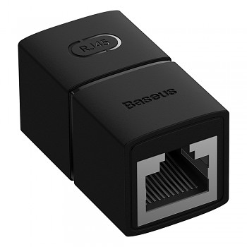 Baseus 2 pack Ethernet adaptér RJ45 na RJ45 1000Mbps černý