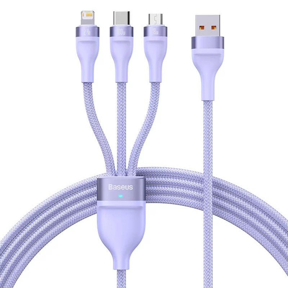 Levně Baseus Flash Series 2 USB C Lightning MicroUSB 100W 1.2m