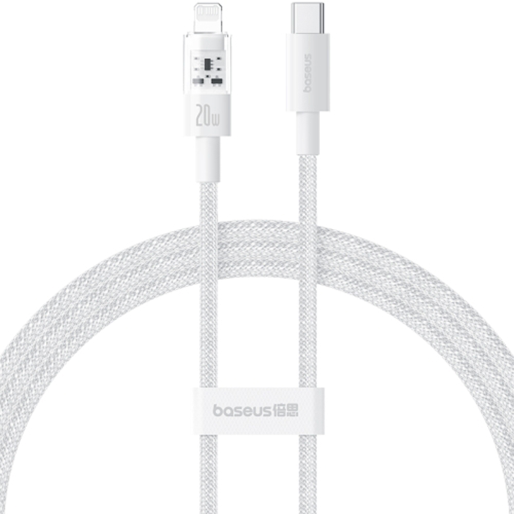 Levně Baseus Data Cable Gem USB-C to Lightning 20W 2m Moon White