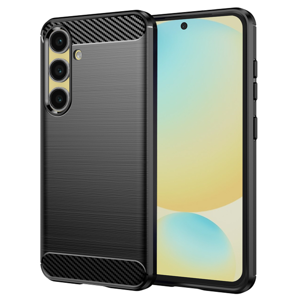Levně Techsuit Karbon Silikon Samsung Galaxy S24 FE Černý